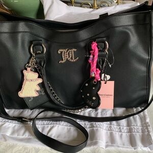 Juicy Couture Black Tote with Pink Accents